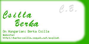 csilla berka business card